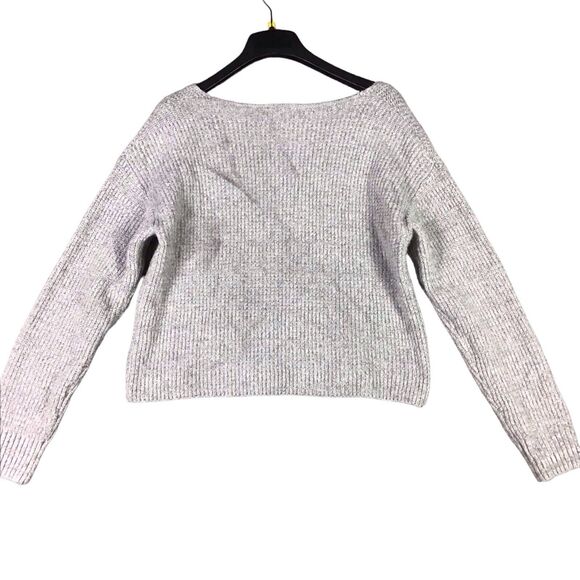 BP Women’s Large Gray V-Neck Ribbed Pullover Sweater Drop Shoulder NWT - Picture 12 of 12